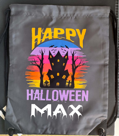 Halloween Drawstring Bag ( Creepy House )