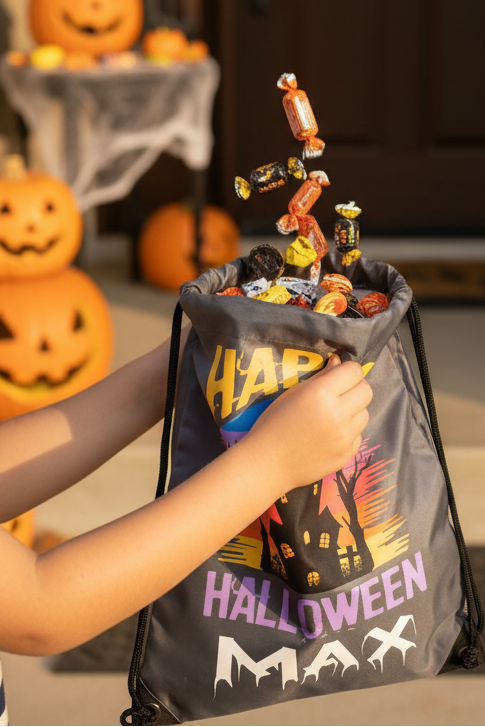 Halloween Drawstring Bag ( Creepy House )