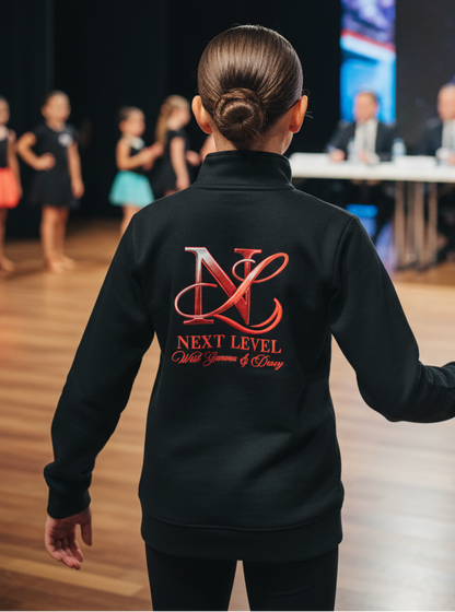 🏆**Next Level Official Merchandise**🏆 1/4 Zip Jacket Black Logo / Name