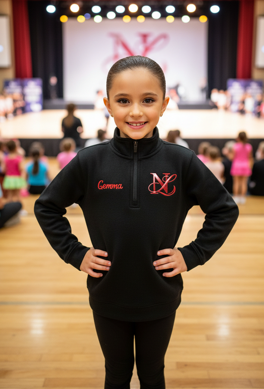 🏆**Next Level Official Merchandise**🏆 1/4 Zip Jacket Black Logo / Name