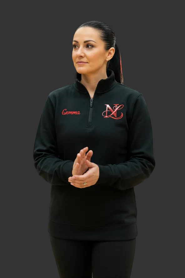 🏆**Next Level Official Merchandise**🏆 1/4 Zip Jacket Black Logo / Name