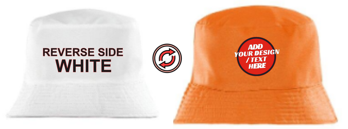 🫟 Design Your Own Red Reversible 🔀 Bucket Hat Front & Inside