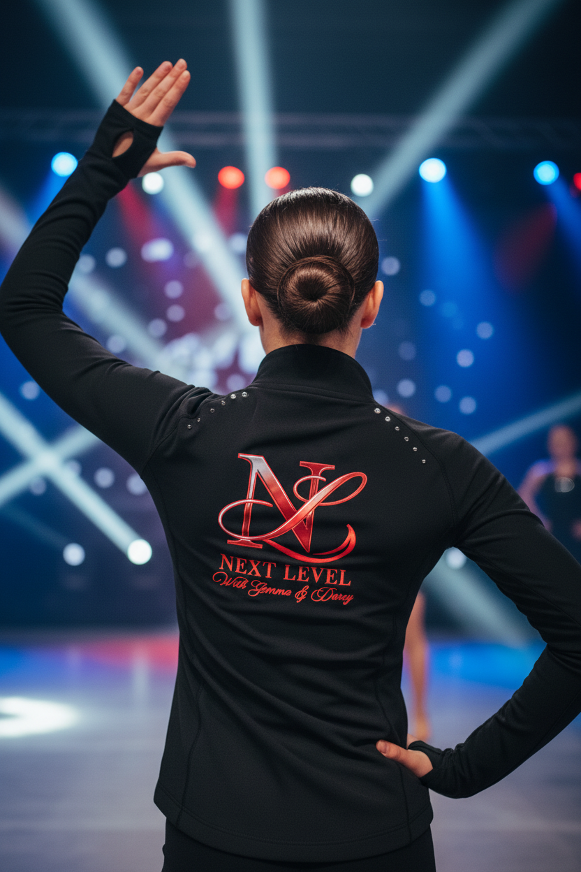 🏆**Next Level Official Merchandise**🏆 1/4 Zip Ladies Thumb Hole Long Sleeve Black Logo / Name