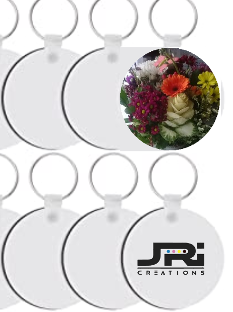 Printed Picture / Image Double Side Key Ring Round