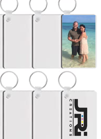 Printed Picture / Image Double Side Key Ring Long