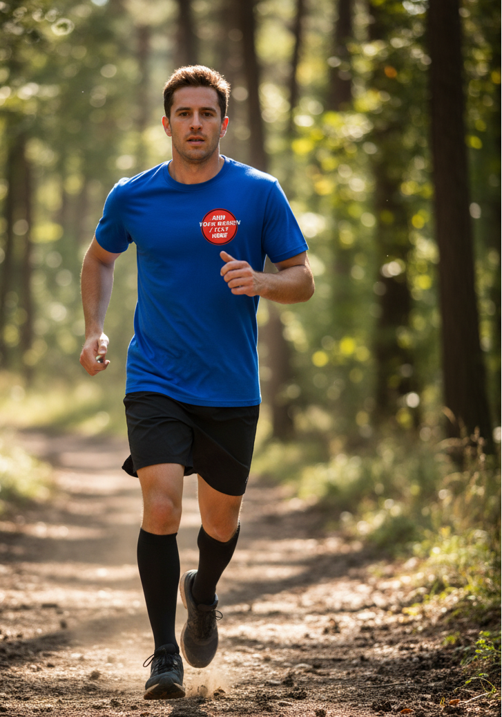 🫟 Design Your Own Royal Blue Sport's Cool T-Shirt Front / Front & Back Print 140 GSM