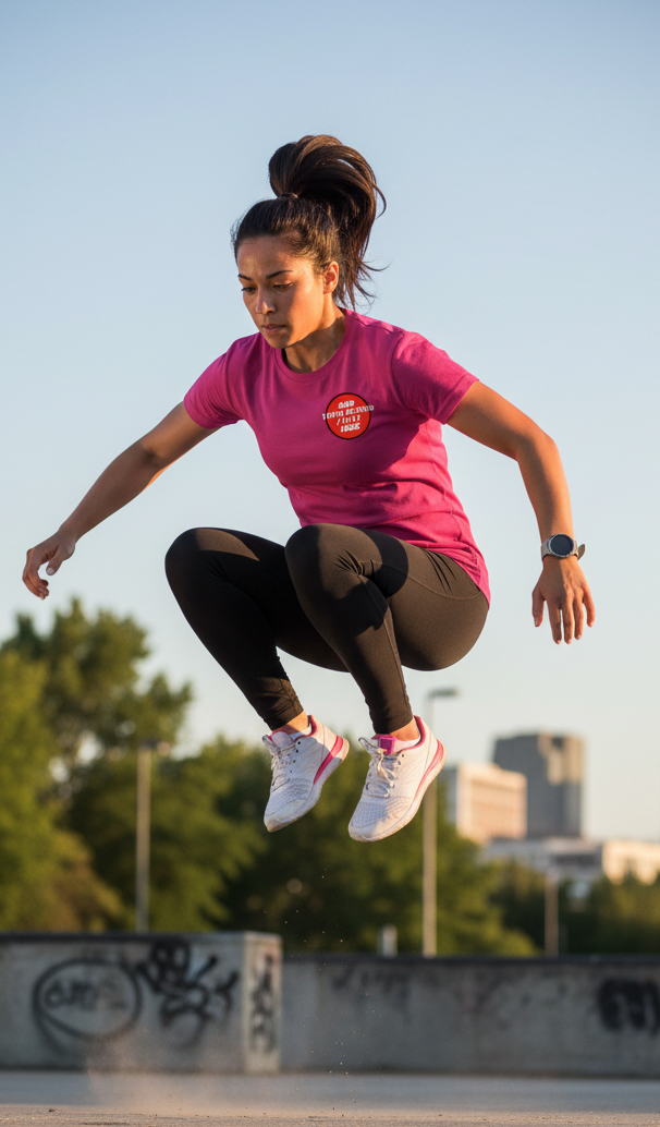🫟 Design Your Own Active Pink Sport's Cool T-Shirt Front / Front & Back Print 140 GSM