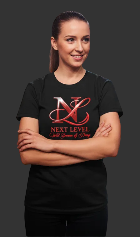 🏆**Next Level Official Merchandise**🏆 T-Shirt Black Logo / Name