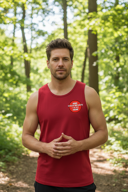 🫟 Design Your Own Red Sport's Cool Vest Front / Front & Back Print 140 GSM
