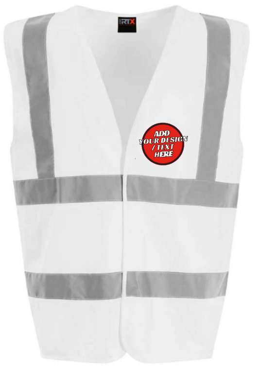 #16 Design Your Own White Hi-Viz Vest Waistcoat