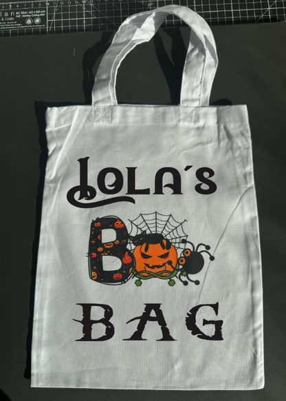 👻 A4 Halloween Boo! Bag ( 32cm Bag For Life ) Orange - White